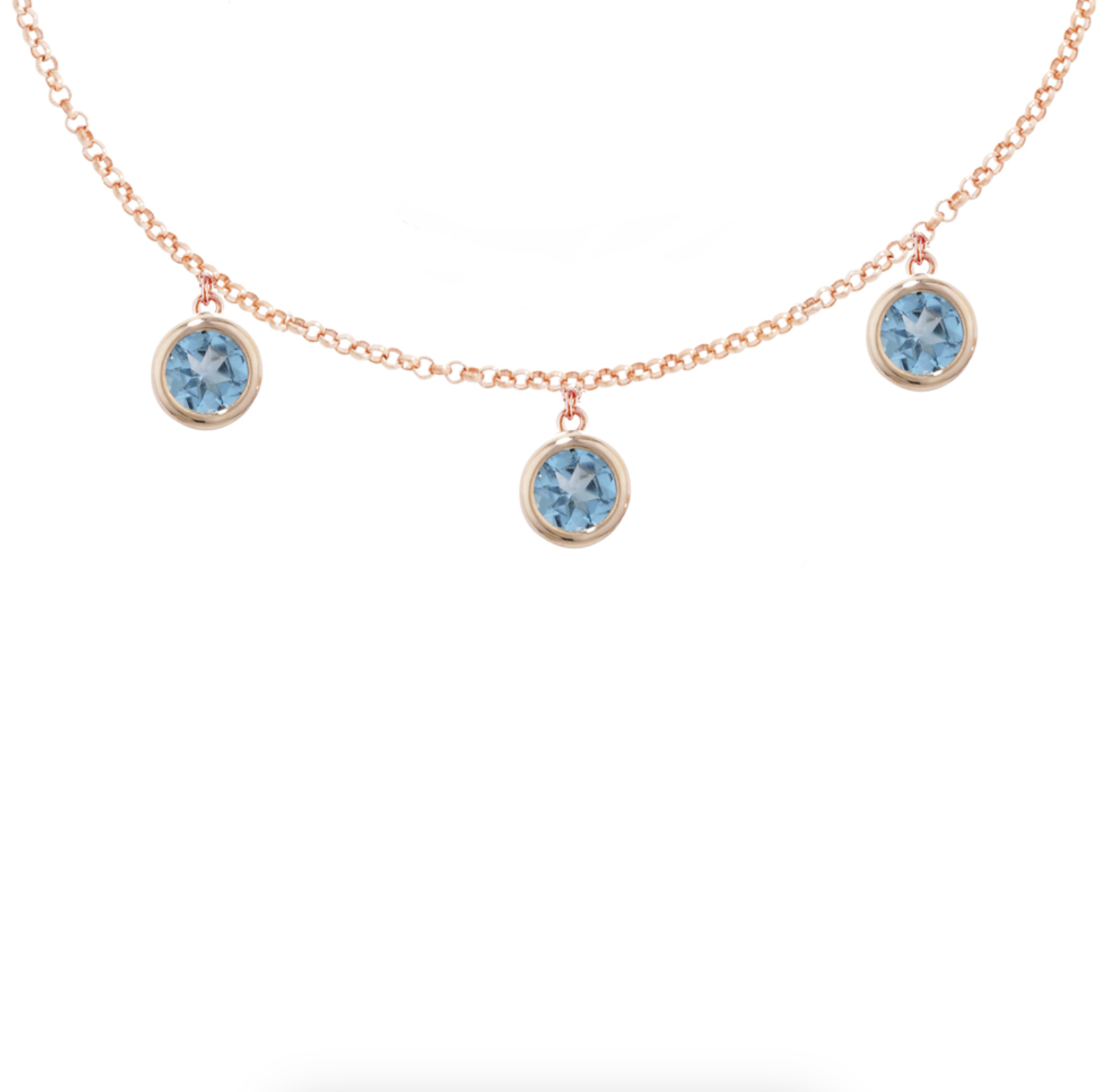 Blue Topaz Dew Drop Necklace