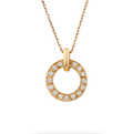 Diamond Circle Meridian Pendant Necklace