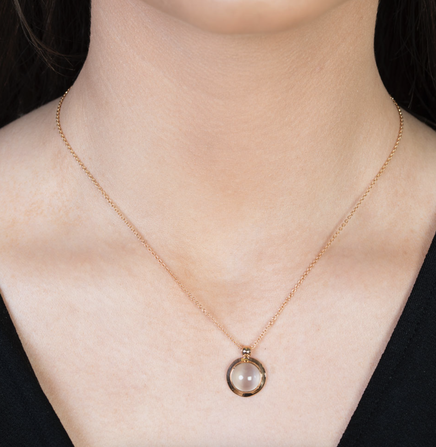 Moonstone Bubble Pendant Necklace