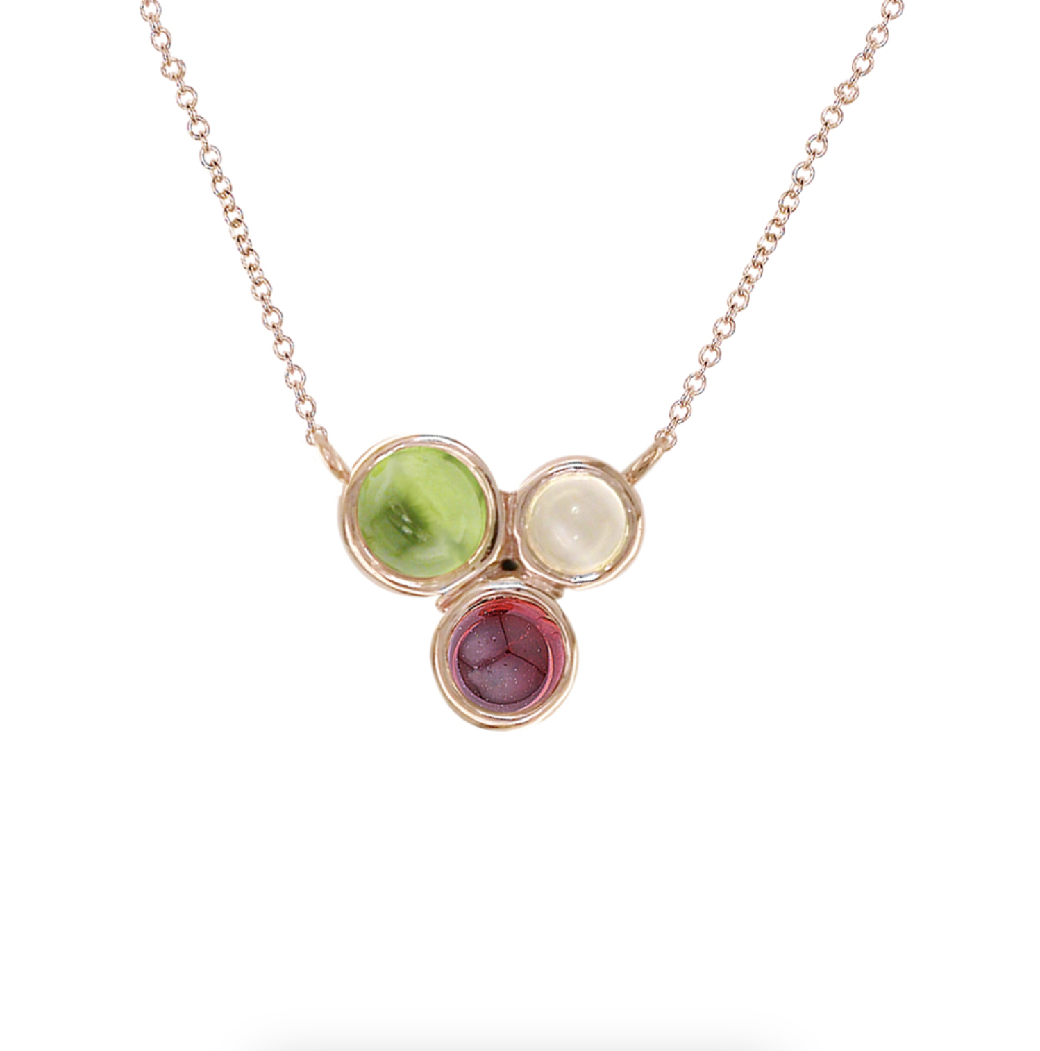 Multi-Gemstone Pendant Necklace